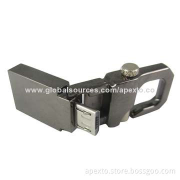 Fashionable OTG USB Flash Drive with Two-interface, Supports PC and Mobile Phone Connecting